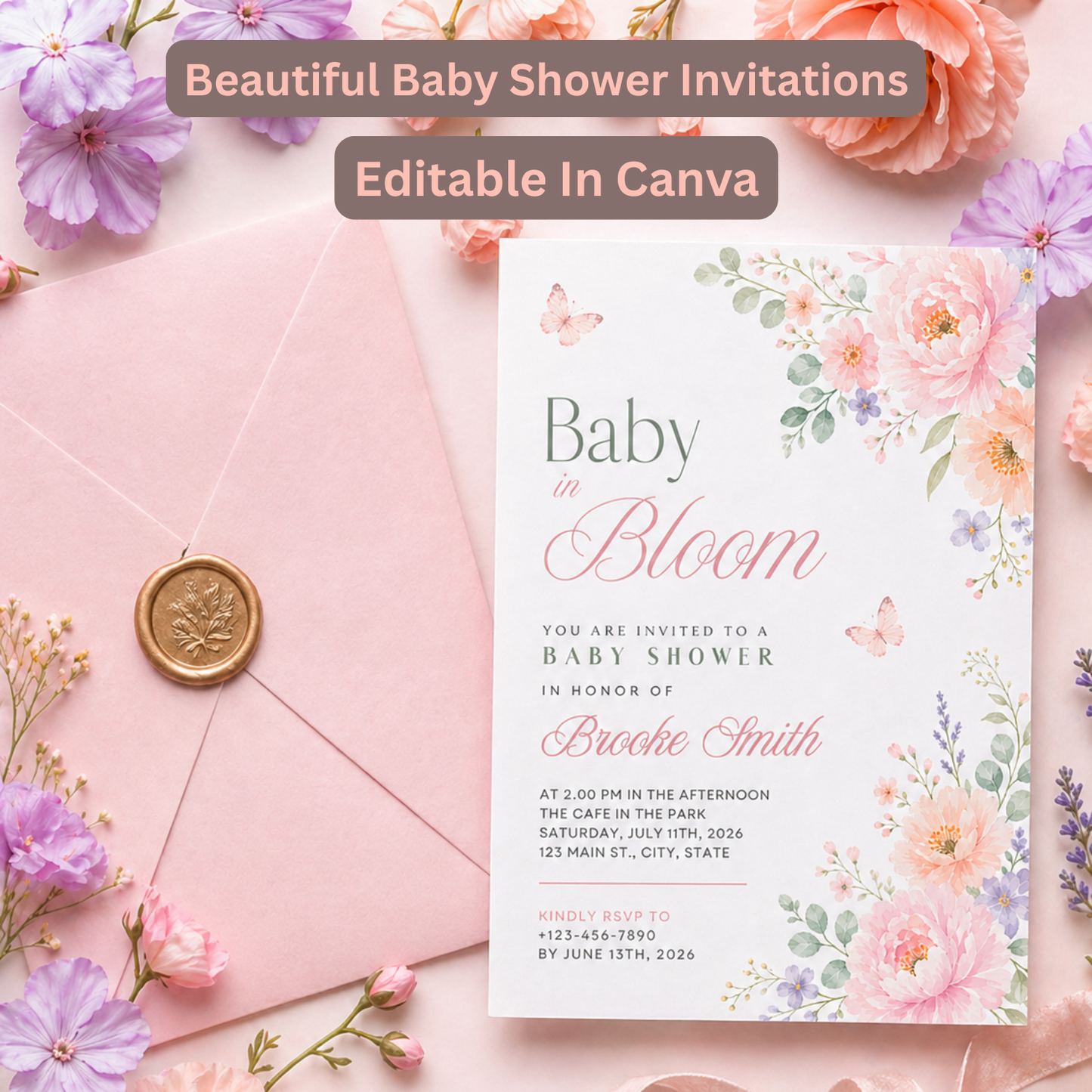 Baby in Bloom - Baby Shower Invitation
