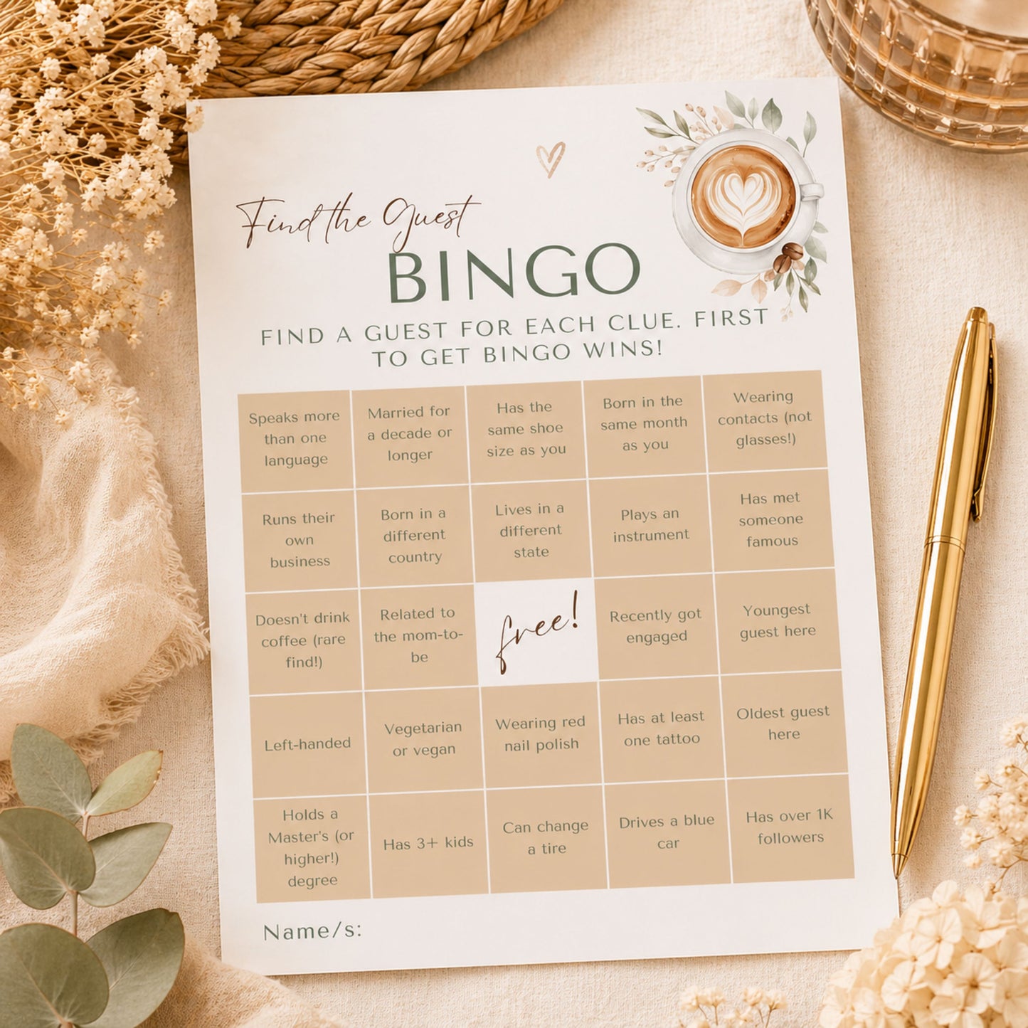 FREE Baby Shower Game - Baby is Brewing