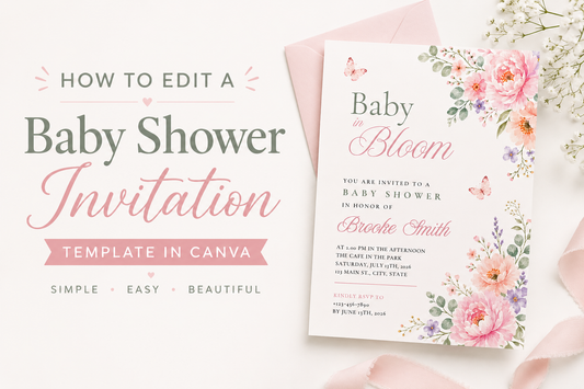 How to Edit a Baby Shower Invitation Template in Canva