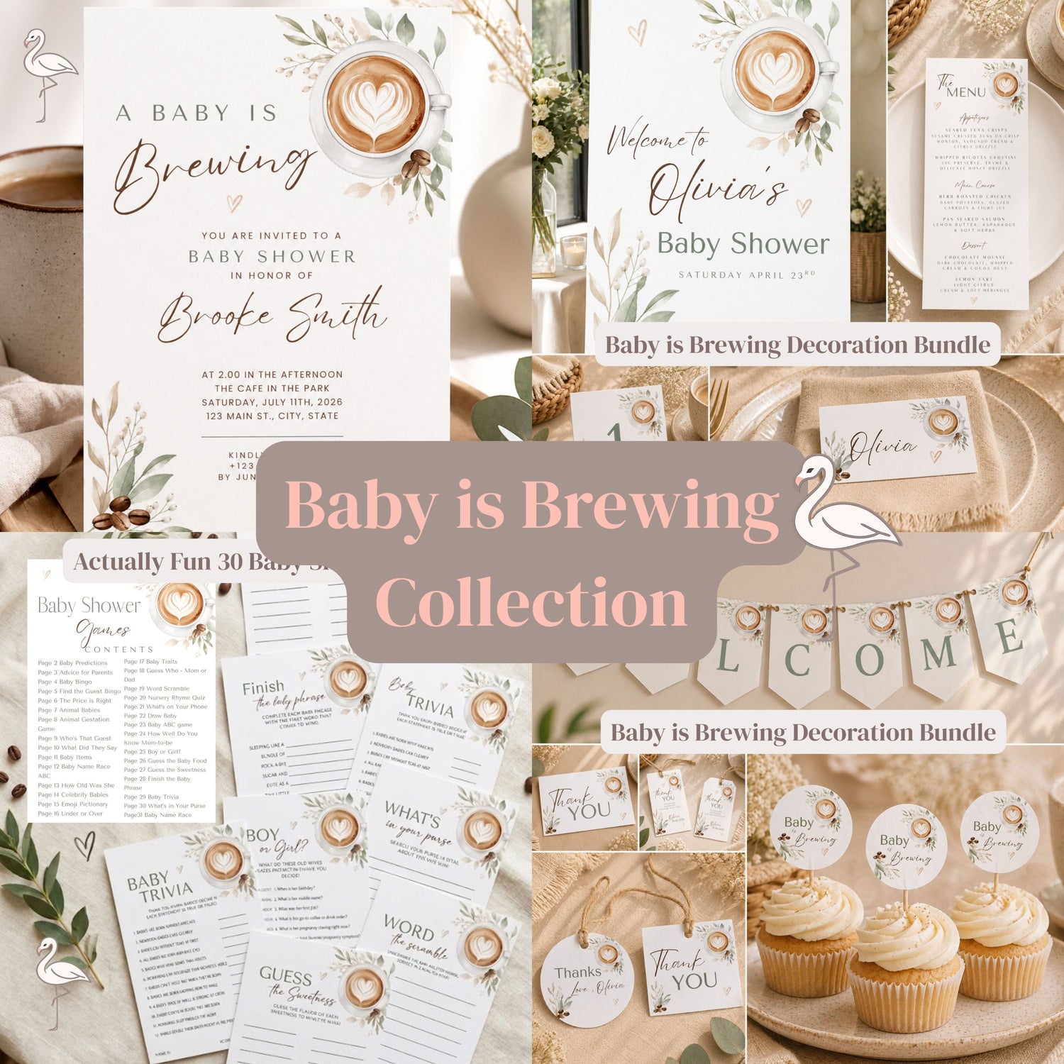 Baby is Brewing Baby Shower Collection
