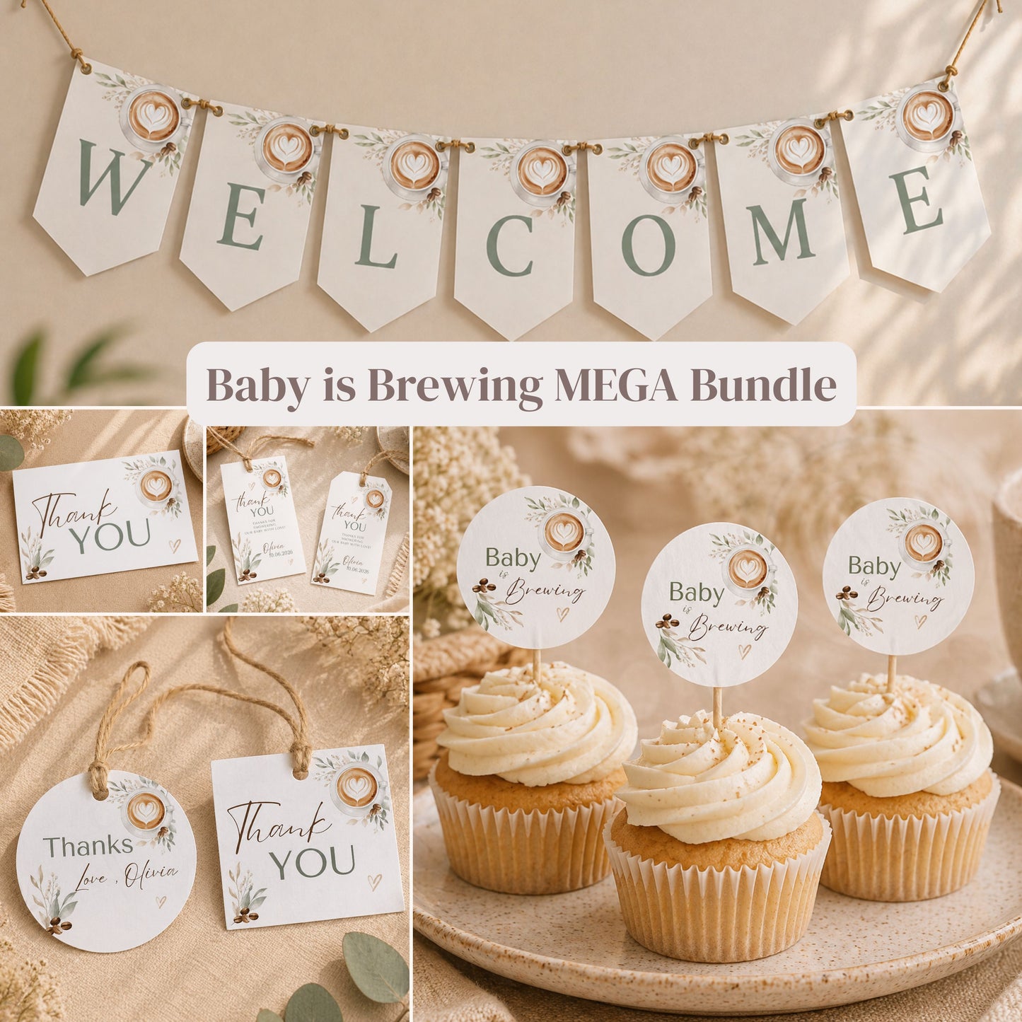 Baby Shower Mega Bundle - Baby is Brewing