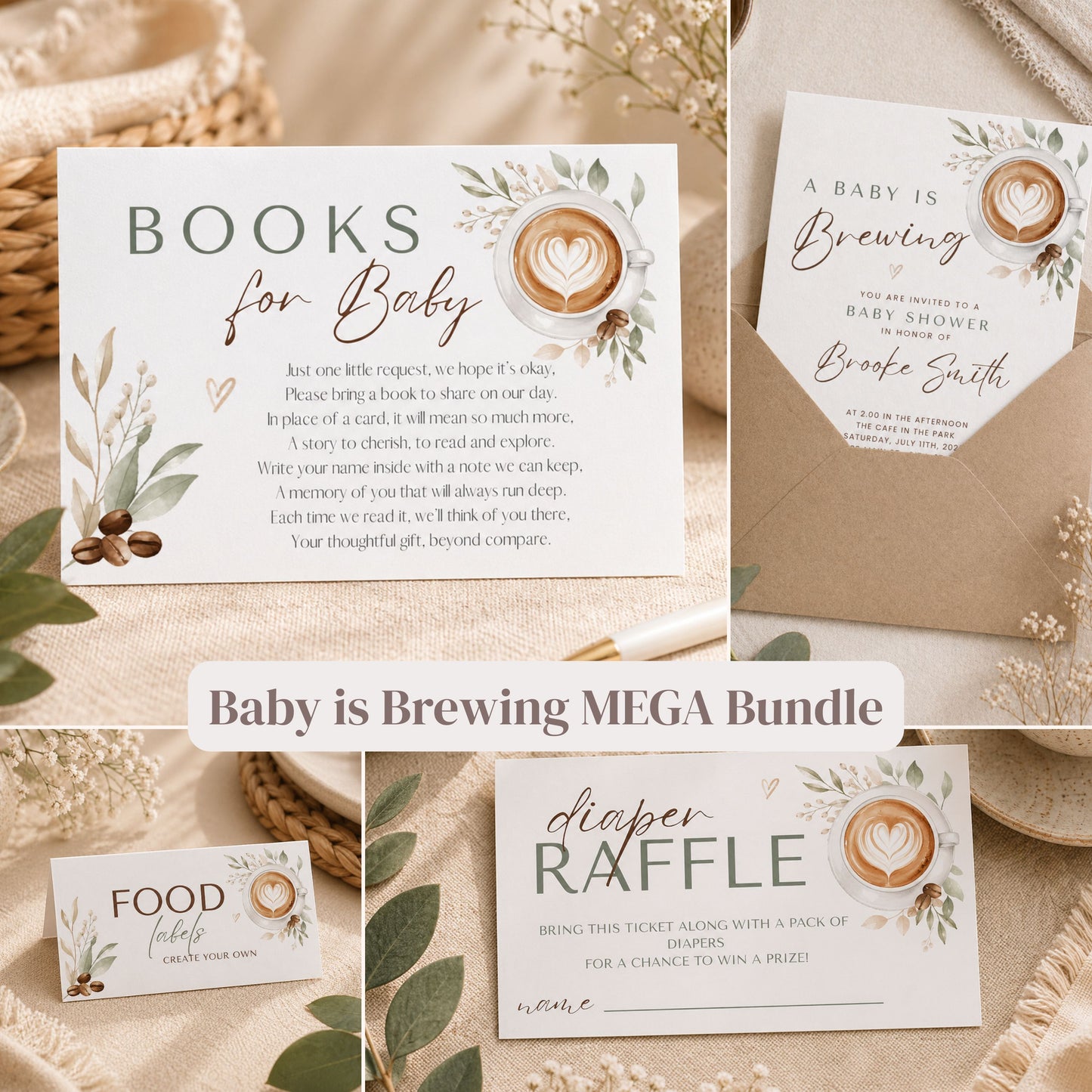 Baby Shower Mega Bundle - Baby is Brewing