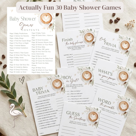Baby Shower 30 GAMES Bundle - Baby is Brewing
