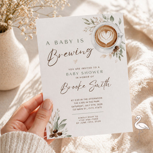Baby Shower Invitation - Baby is Brewing