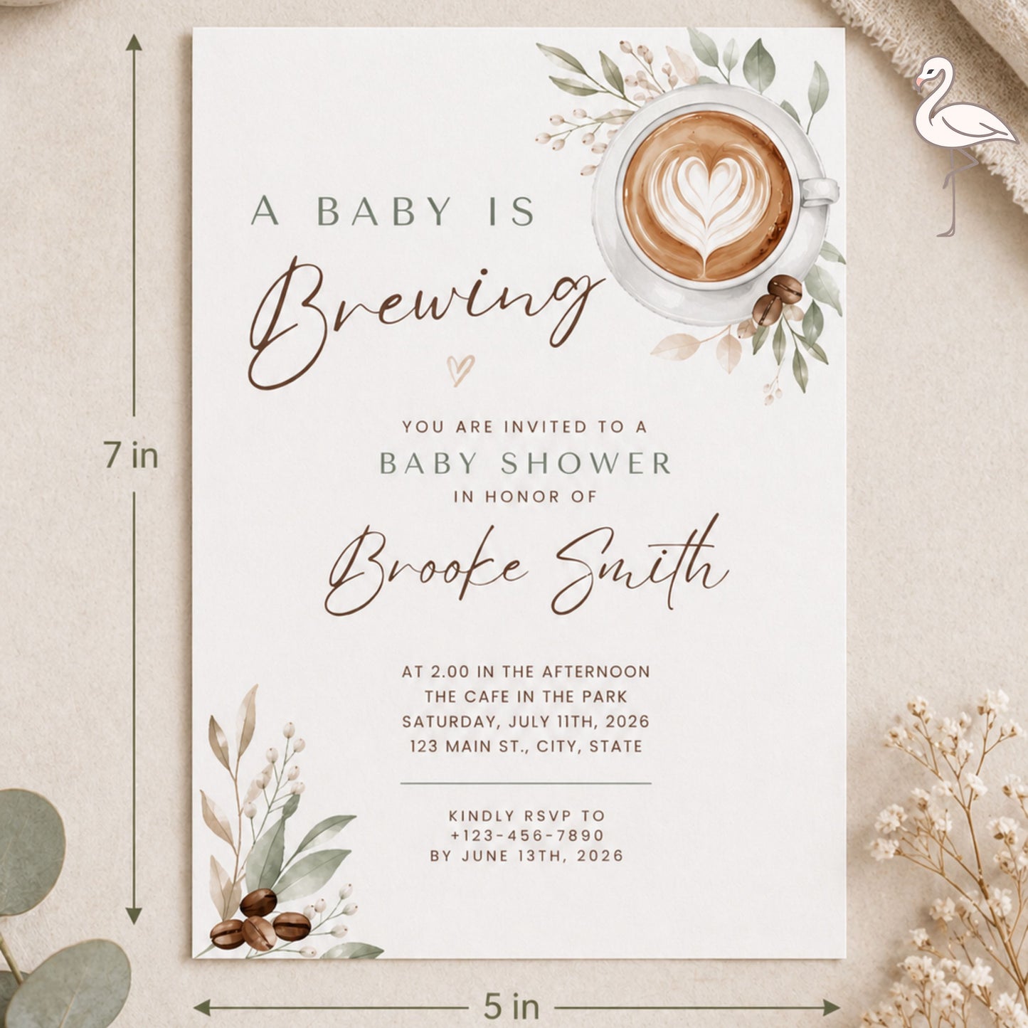 Baby Shower Invitation - Baby is Brewing