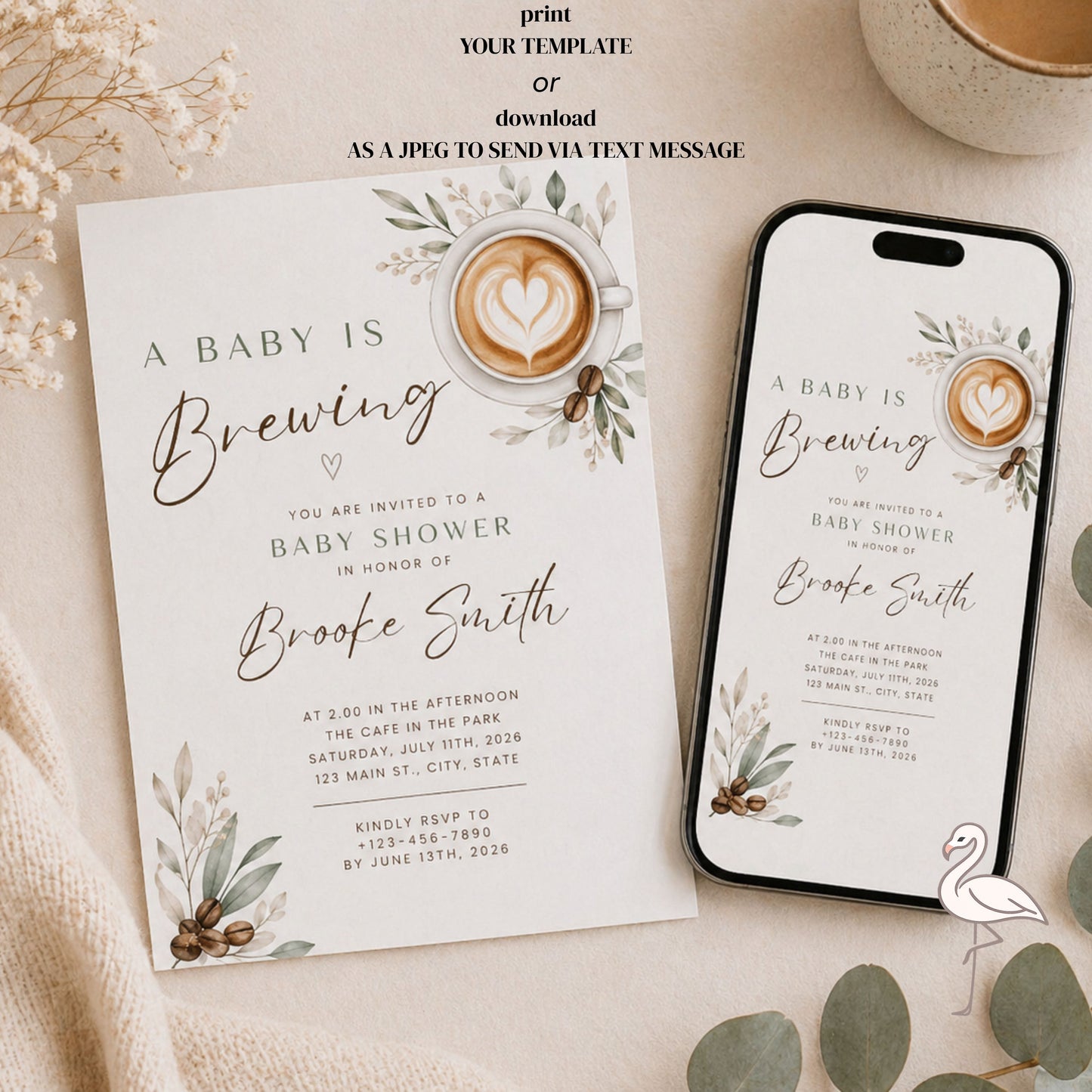 Baby Shower Invitation - Baby is Brewing