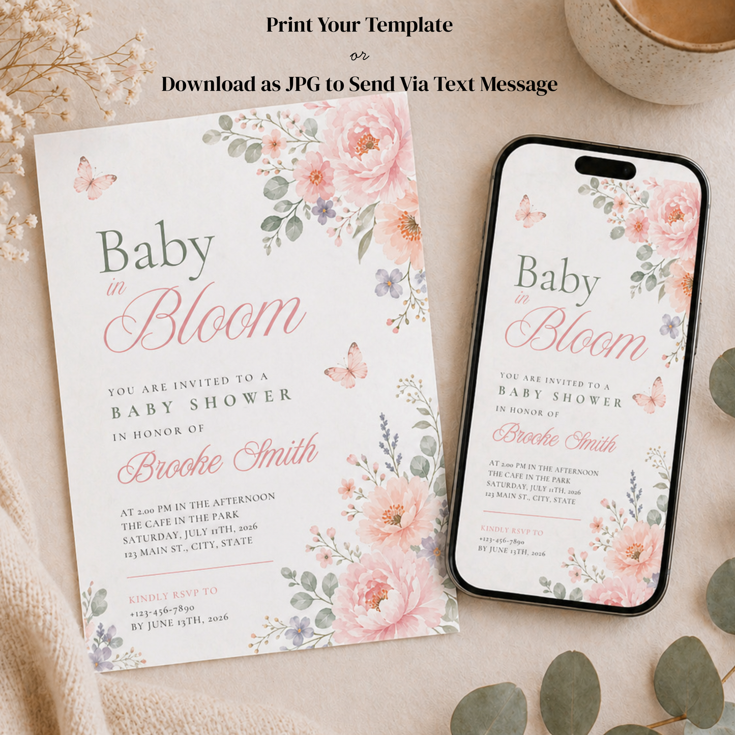 Baby in Bloom - Baby Shower Invitation