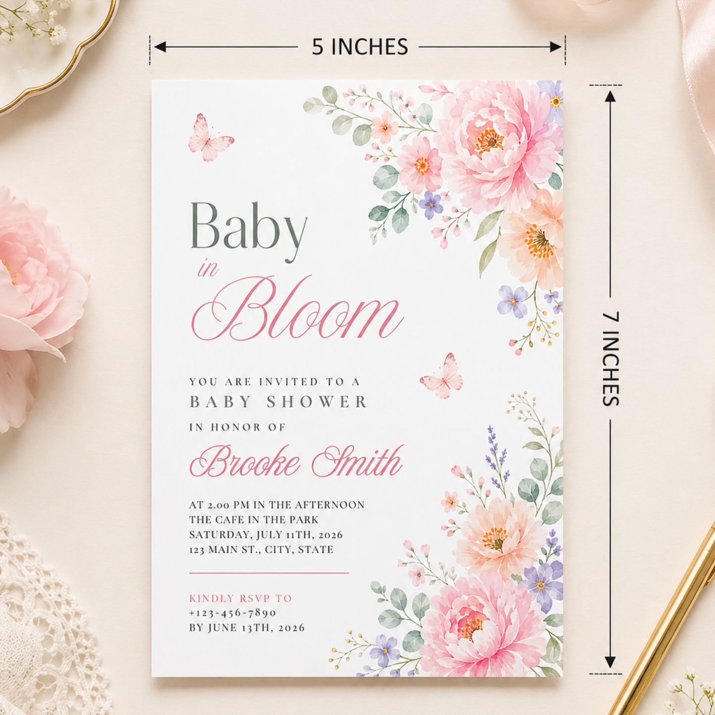 Baby in Bloom - Baby Shower Invitation