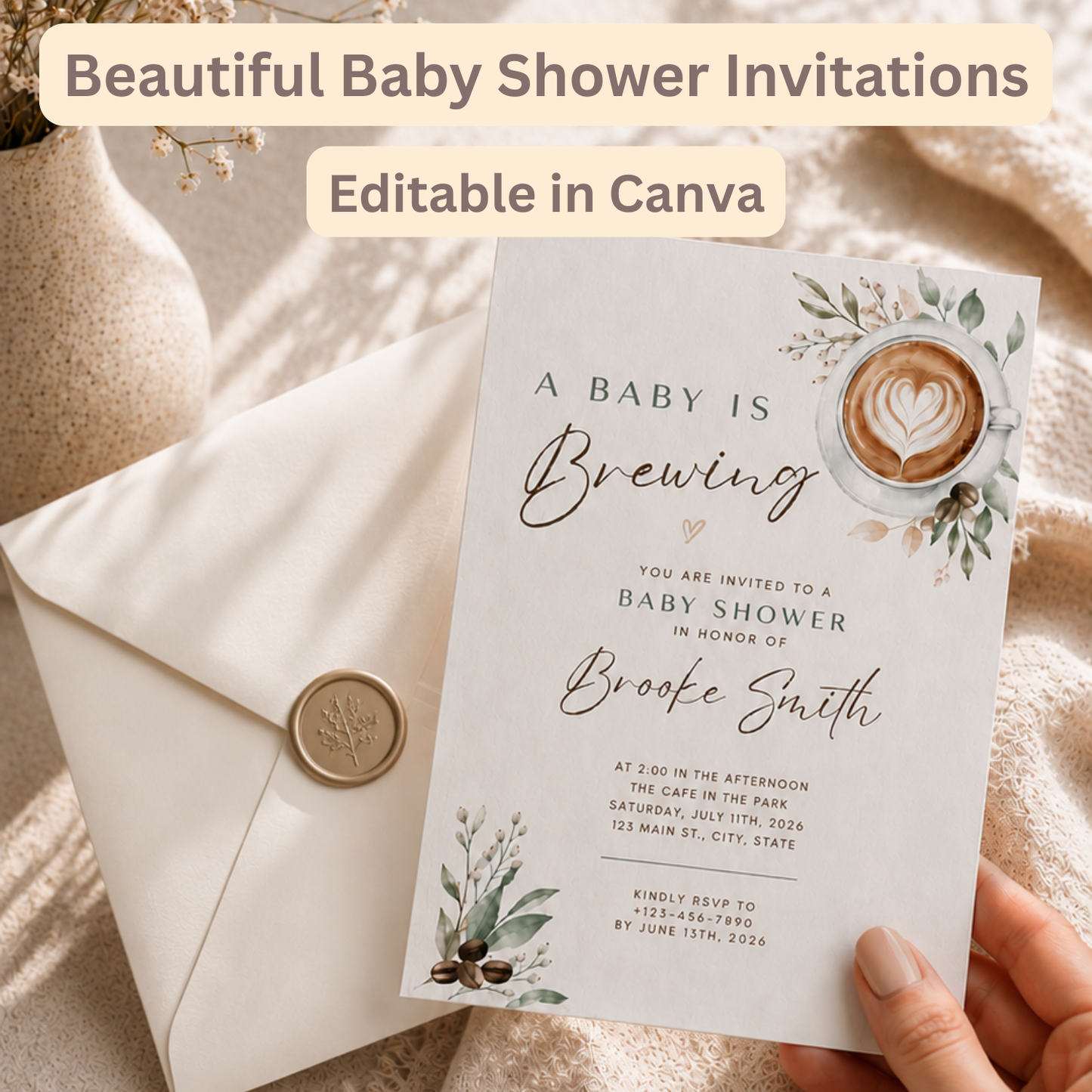 Baby Shower Invitation - Baby is Brewing