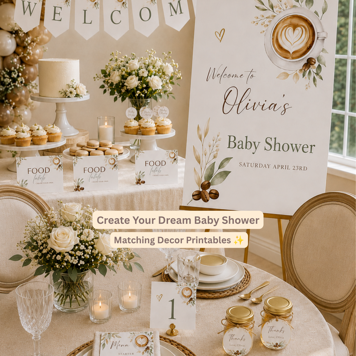 Baby Shower Decoration Bundle - Baby is Brewing